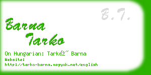 barna tarko business card